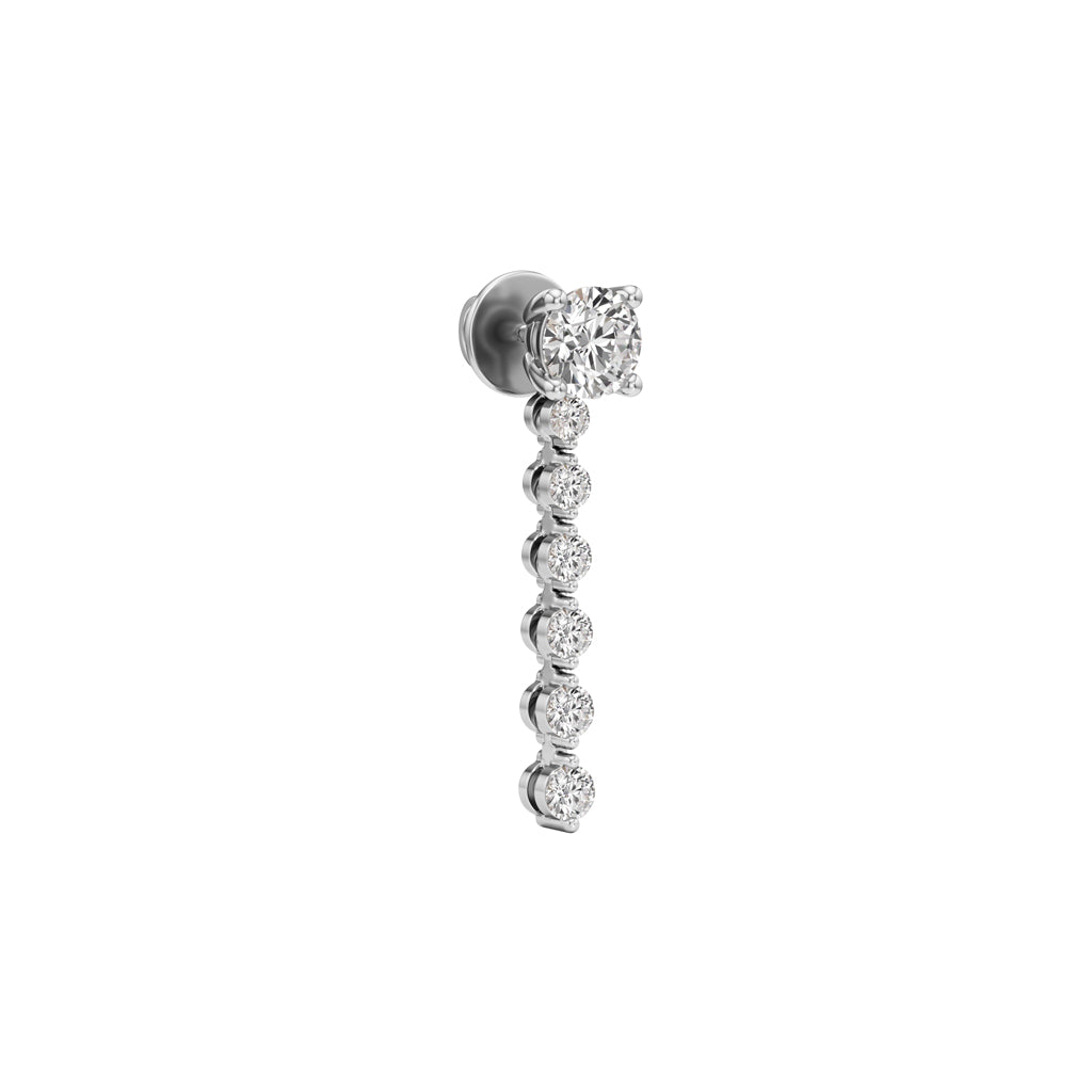 1.50Ct Round Shape,,Dangles Earrings