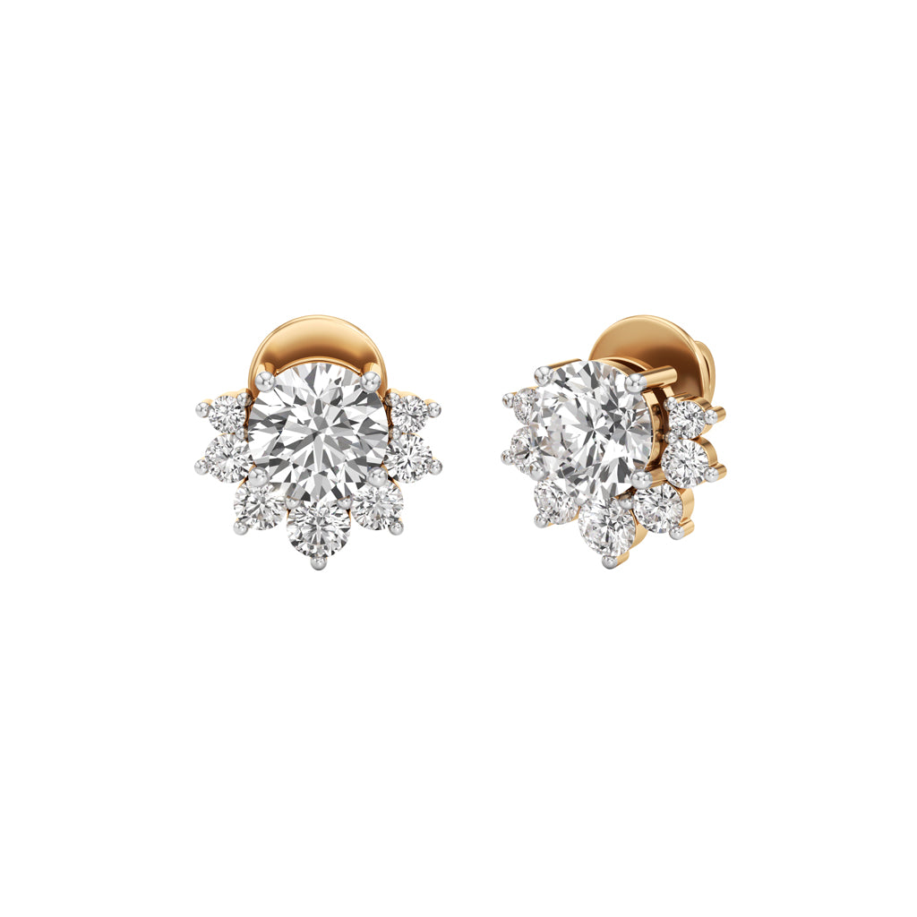 2.75Ct Round Shape,,Fancy Studs Earrings