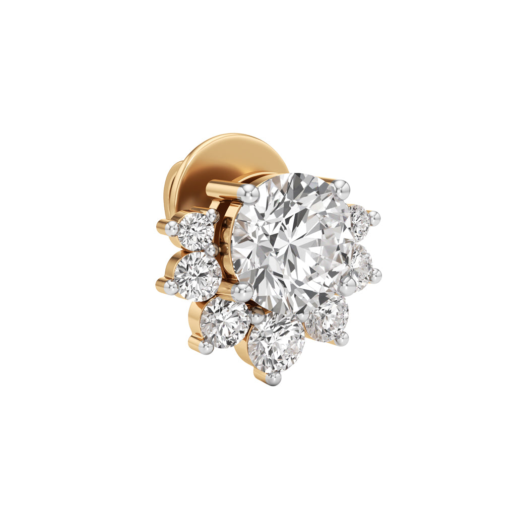 2.75Ct Round Shape,,Fancy Studs Earrings