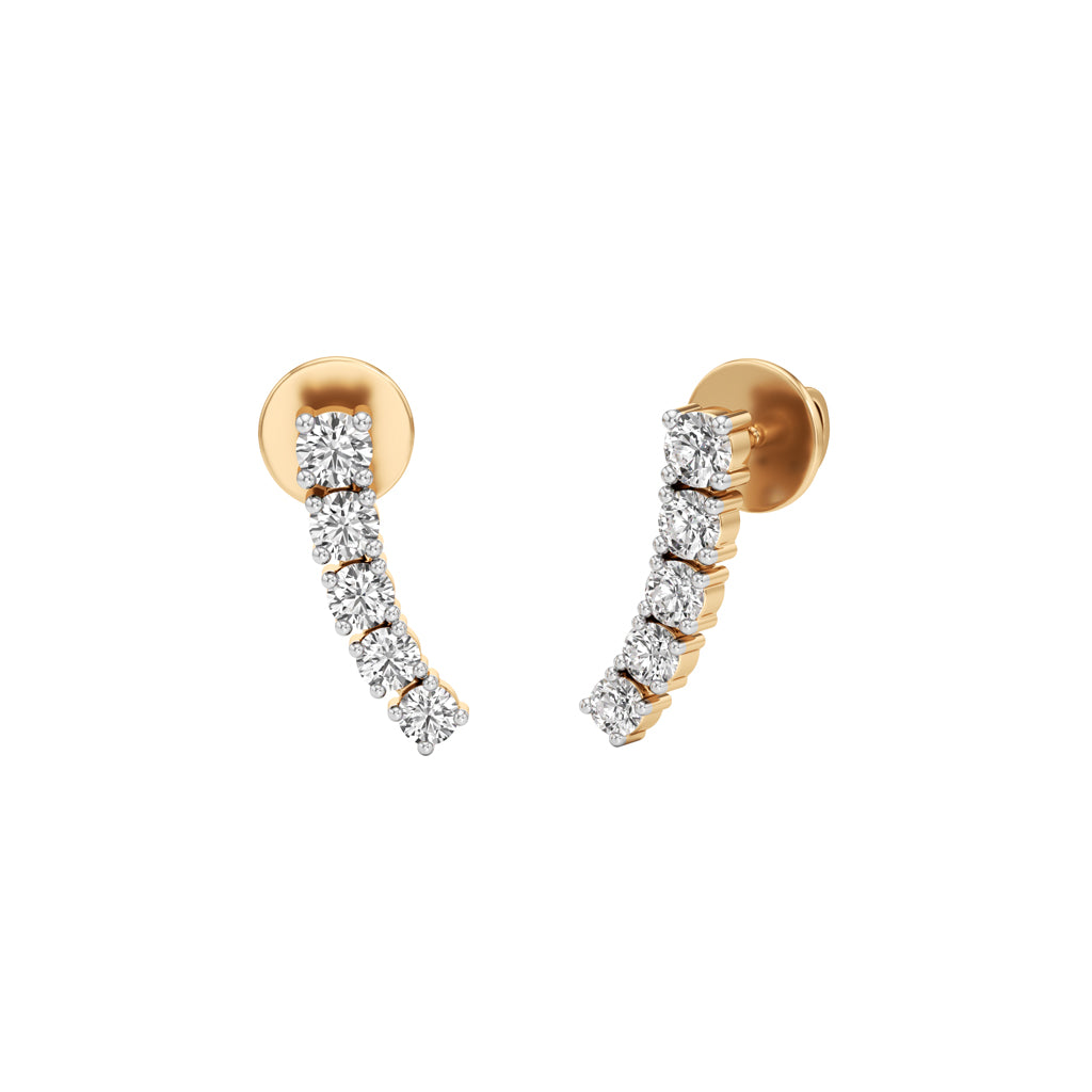 0.5Ct Round Shape,,Fancy Studs Earrings