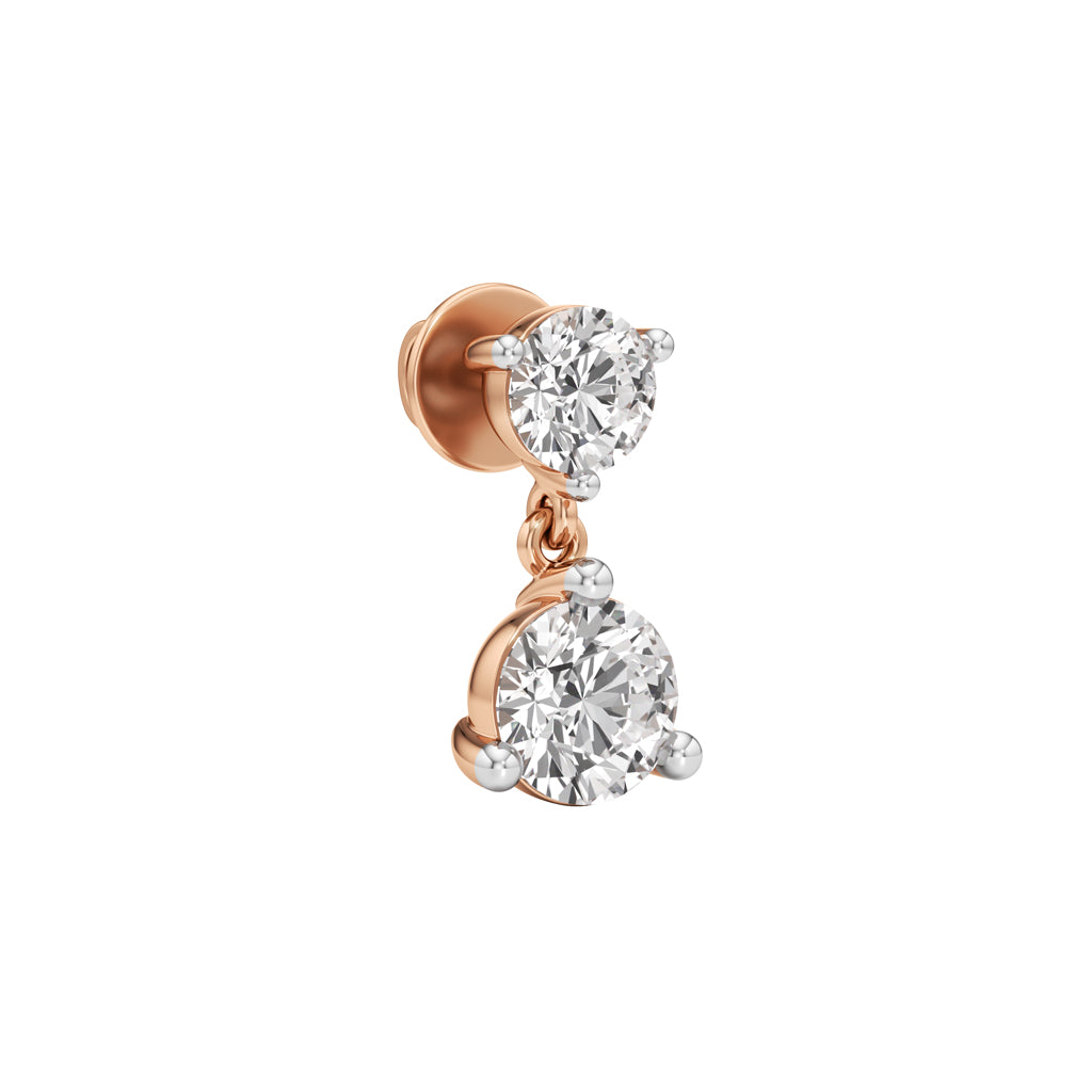 3Ct Round Shape,,Fancy Studs Earrings