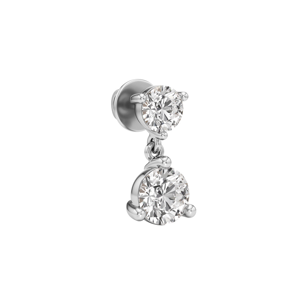 3Ct Round Shape,,Fancy Studs Earrings