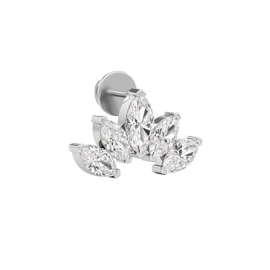 3Ct Marquise Shape Fancy Studs Earrings