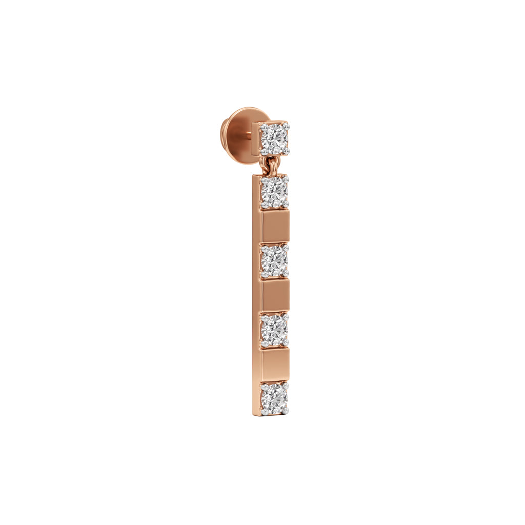 1Ct Round Shape,,Fancy Studs Earrings
