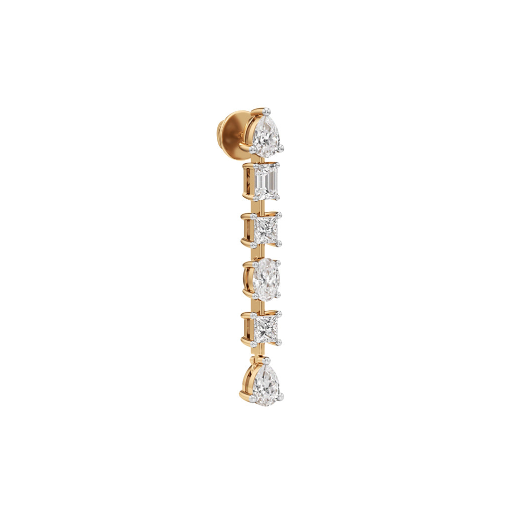 2Ct Pear Shape,,Dangles Earrings