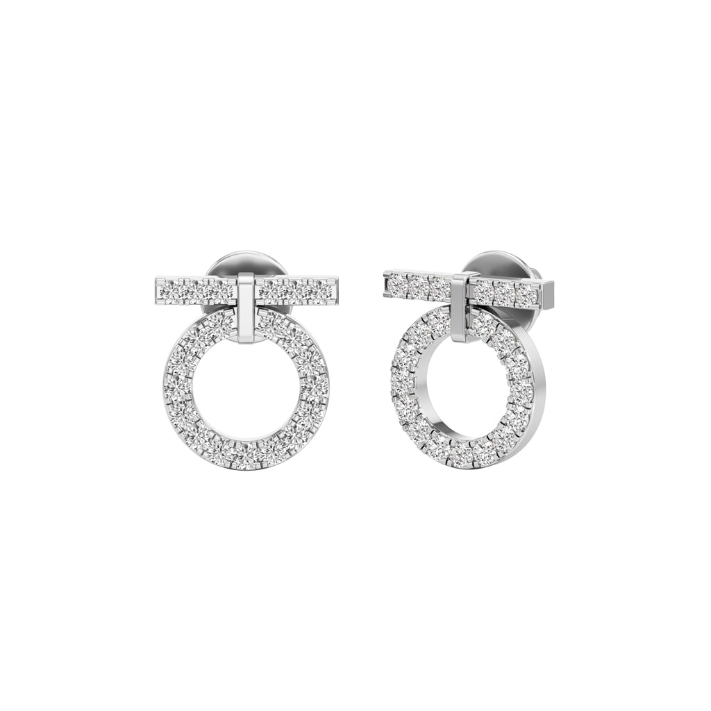 0.50Ct Round Shape,,Fancy Studs Earrings