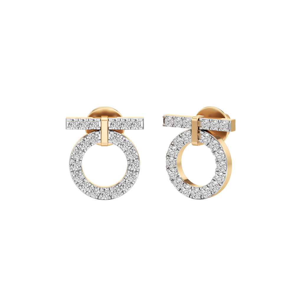 0.50Ct Round Shape,,Fancy Studs Earrings