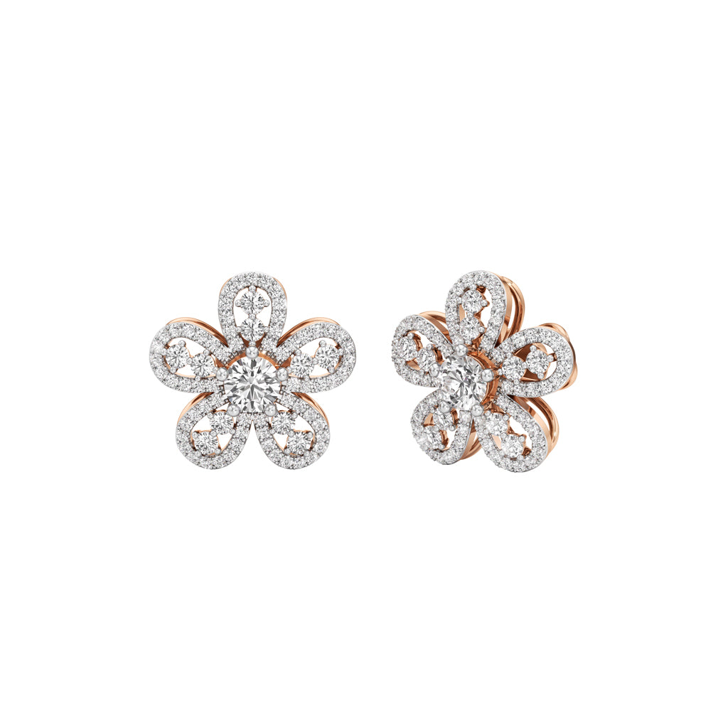 2.25Ct Round Shape,,Fancy Studs Earrings