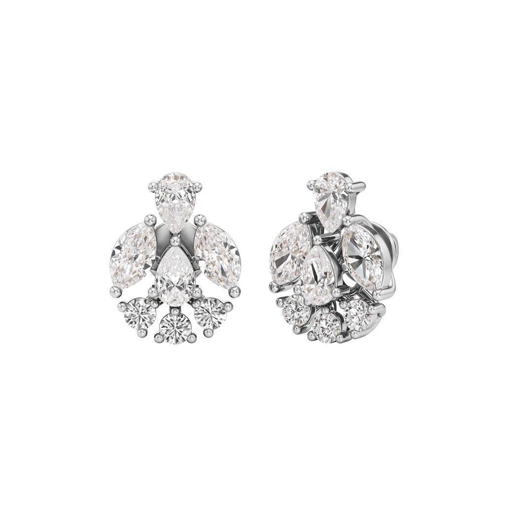 2.50Ct Marquise Shape Fancy Studs Earrings