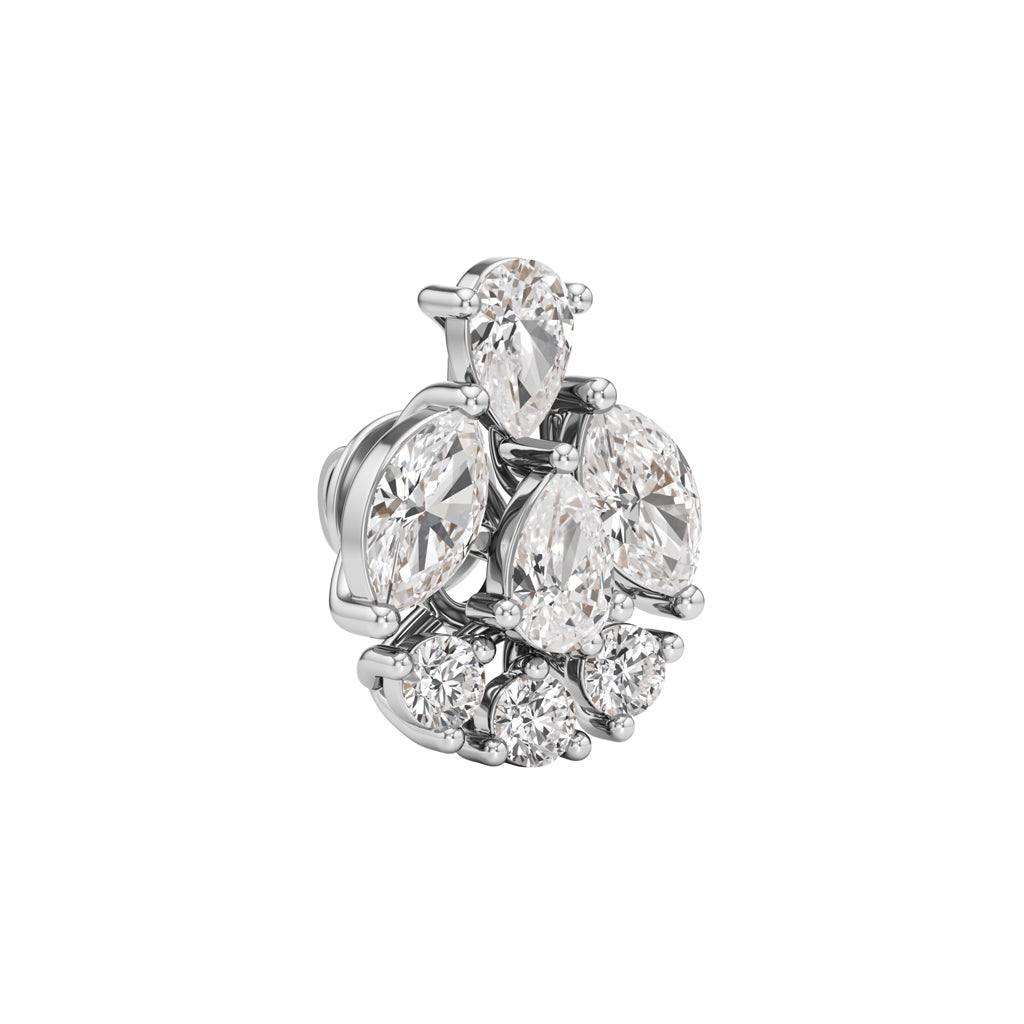 2.50Ct Marquise Shape Fancy Studs Earrings