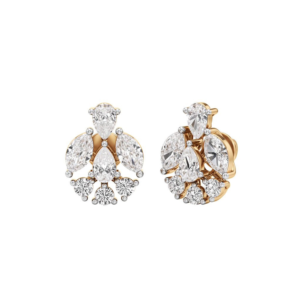 2.50Ct Marquise Shape Fancy Studs Earrings