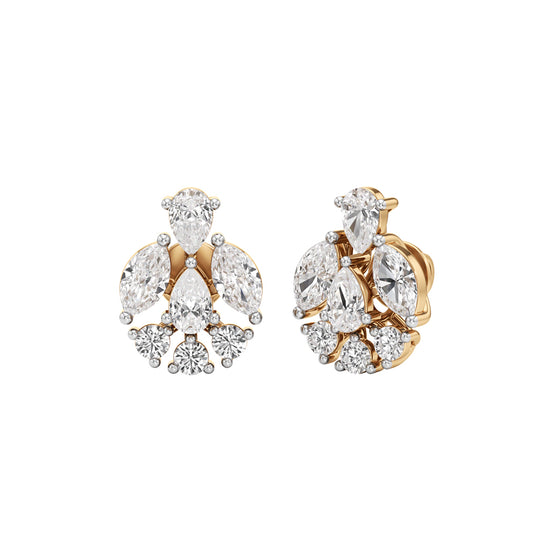 2.50Ct Marquise Shape Fancy Studs Earrings