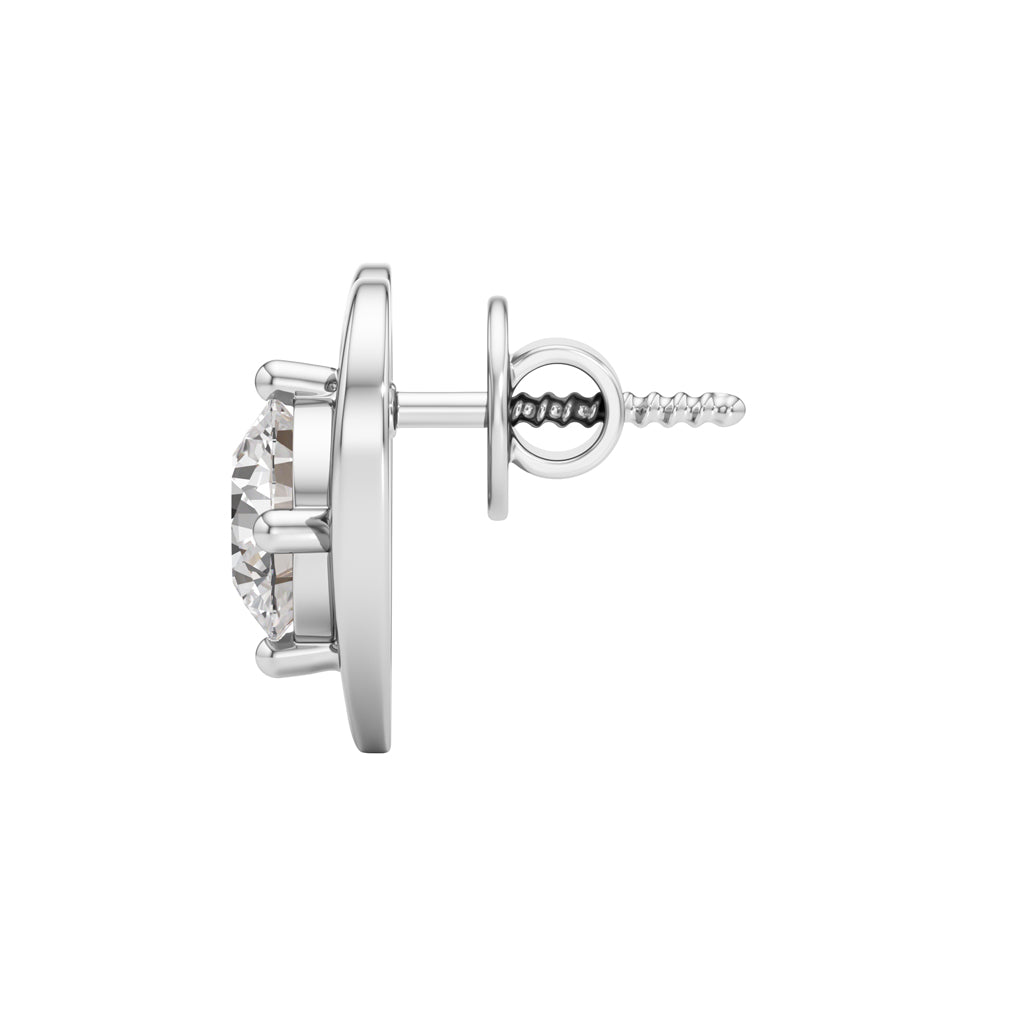 2Ct Round Shape Solitaire Studs Earrings