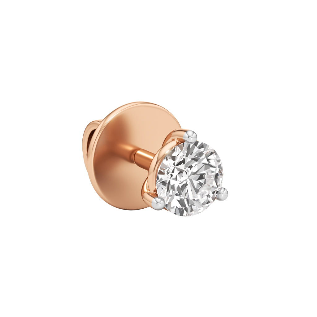 0.5Ct Round Shape Delicate Earrings