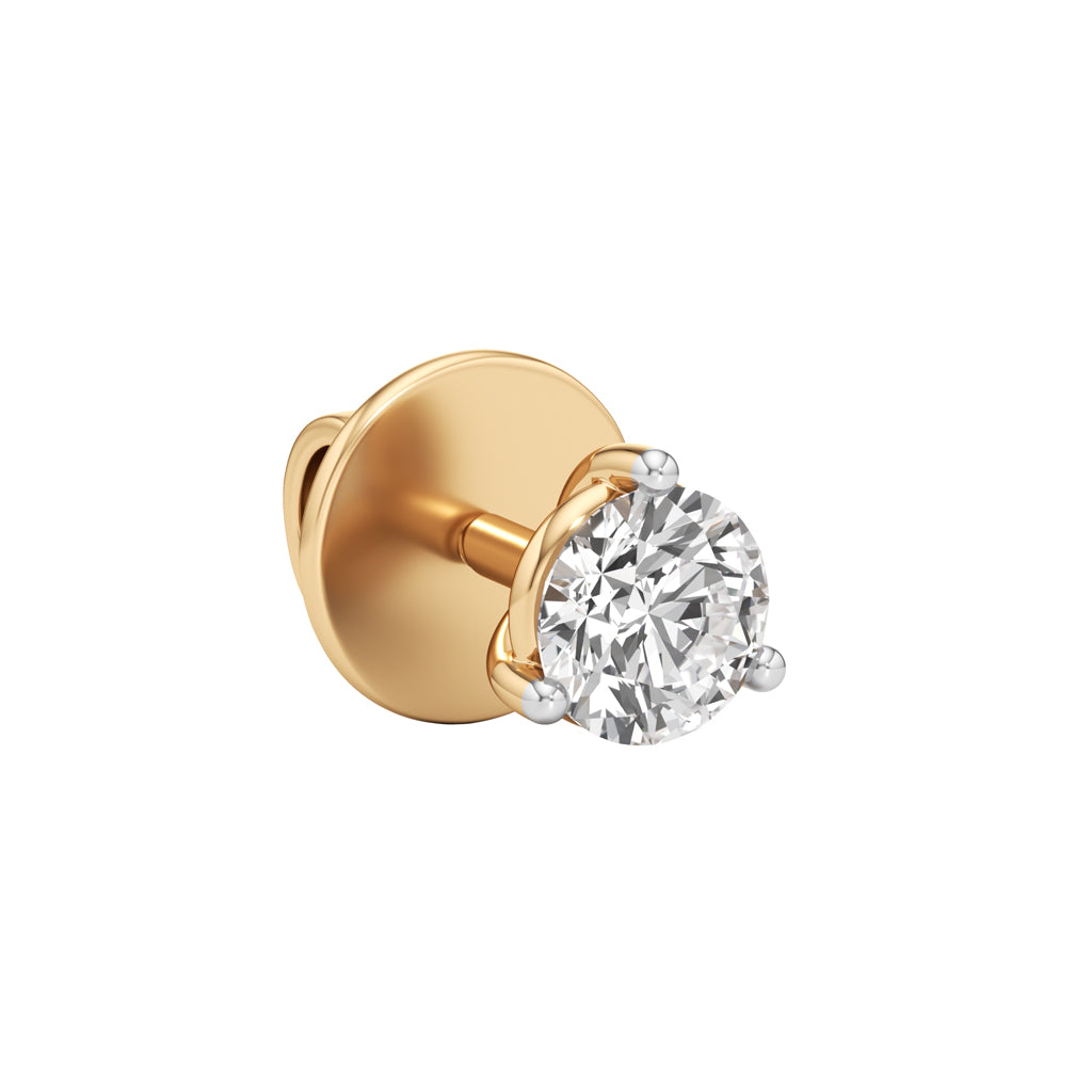 0.5Ct Round Shape Delicate Earrings