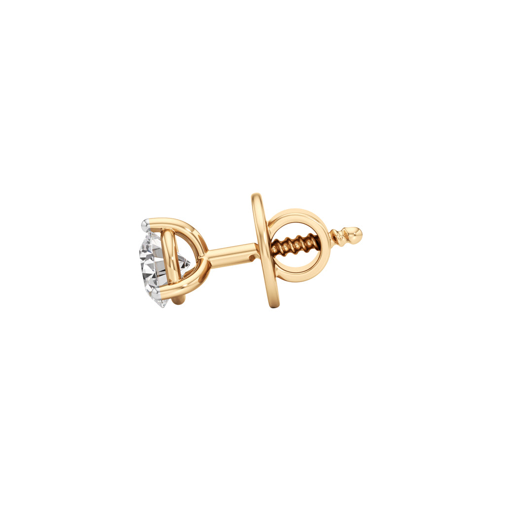0.5Ct Round Shape Delicate Earrings