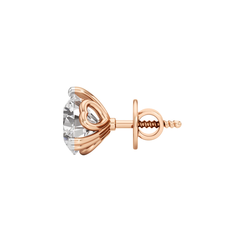 2.5Ct Round Shape Solitaire Studs Earrings