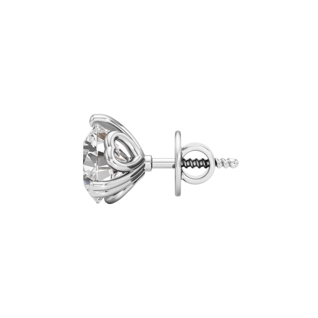 2.5Ct Round Shape Solitaire Studs Earrings