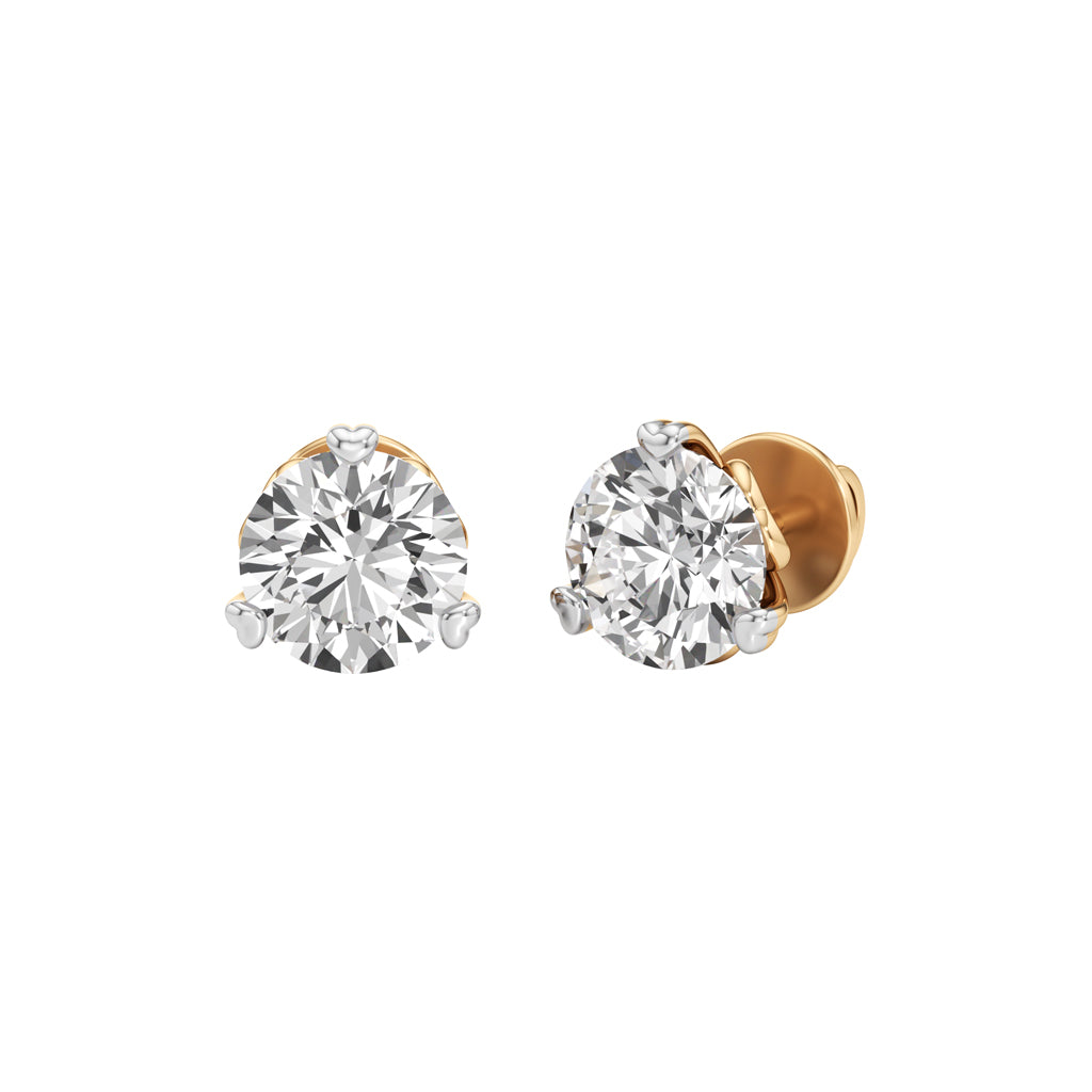 2.5Ct Round Shape Solitaire Studs Earrings