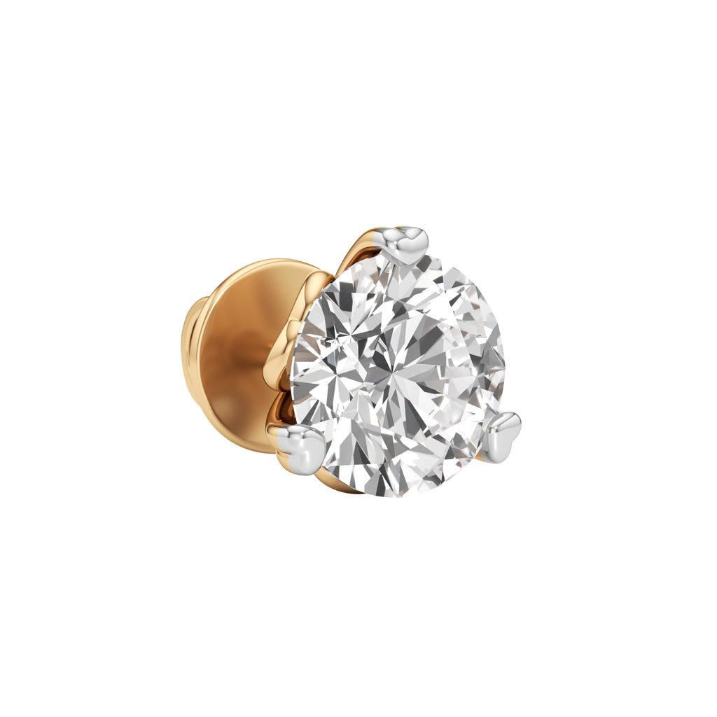 2.5Ct Round Shape Solitaire Studs Earrings