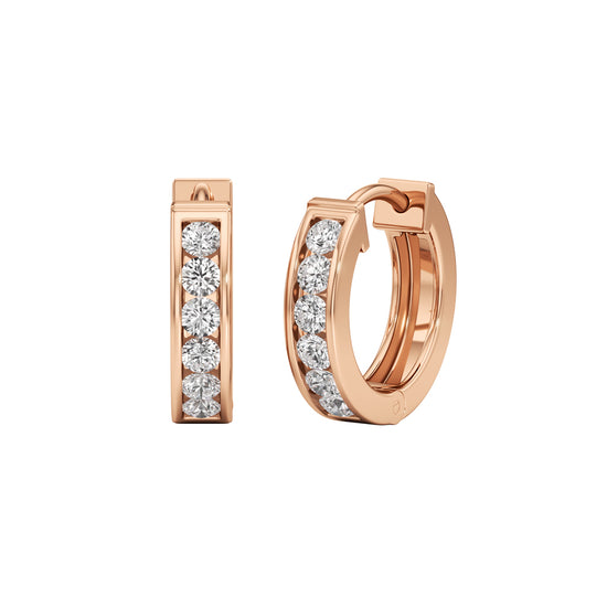 0.5Ct Round Shape Hoops Earrings