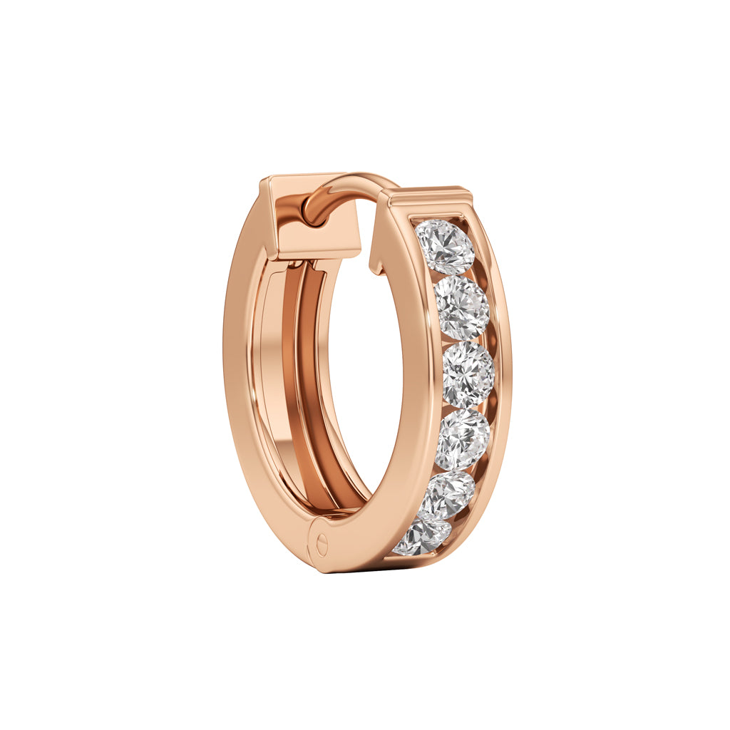 0.5Ct Round Shape Hoops Earrings