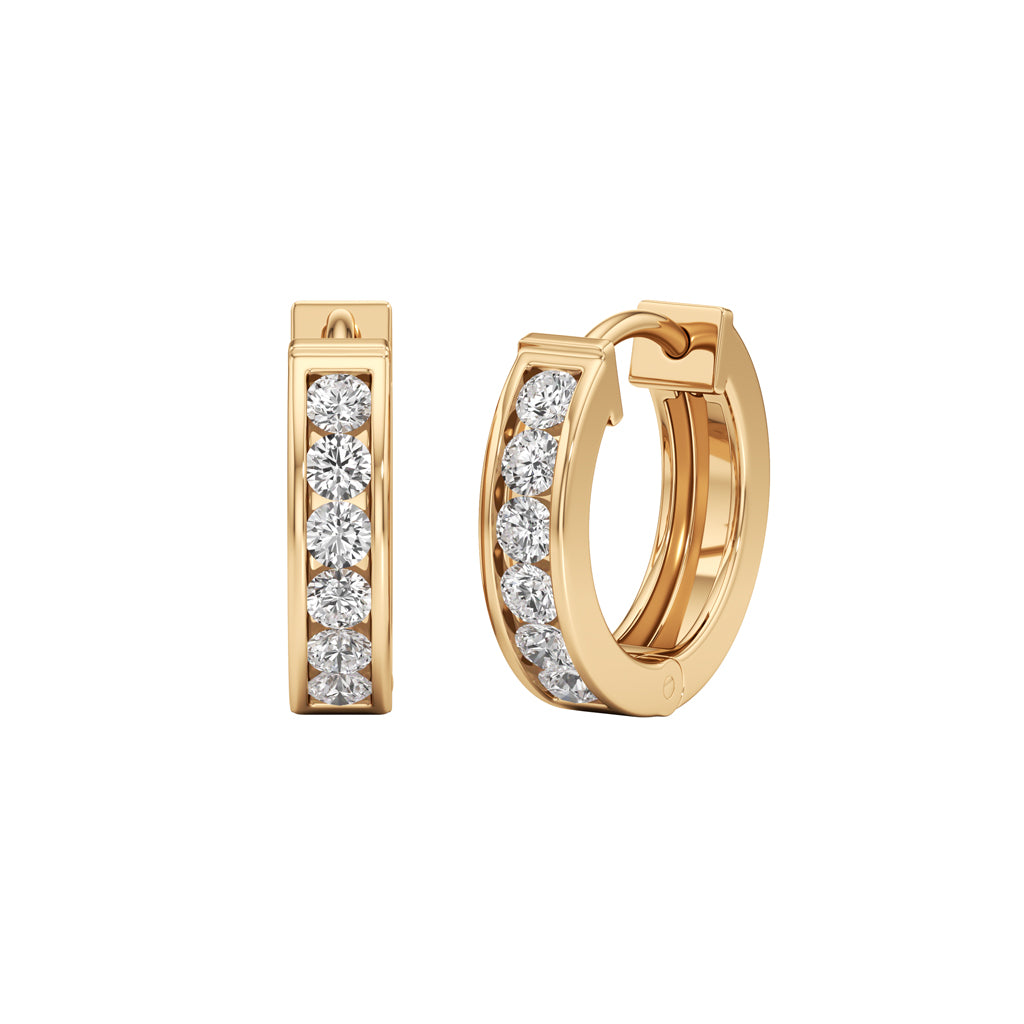 0.5Ct Round Shape Hoops Earrings