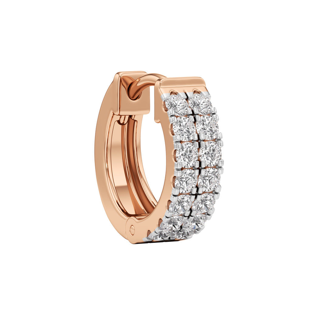 0.50Ct Round Shape Hoops Earrings