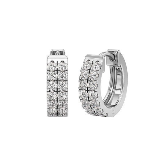 0.50Ct Round Shape Hoops Earrings