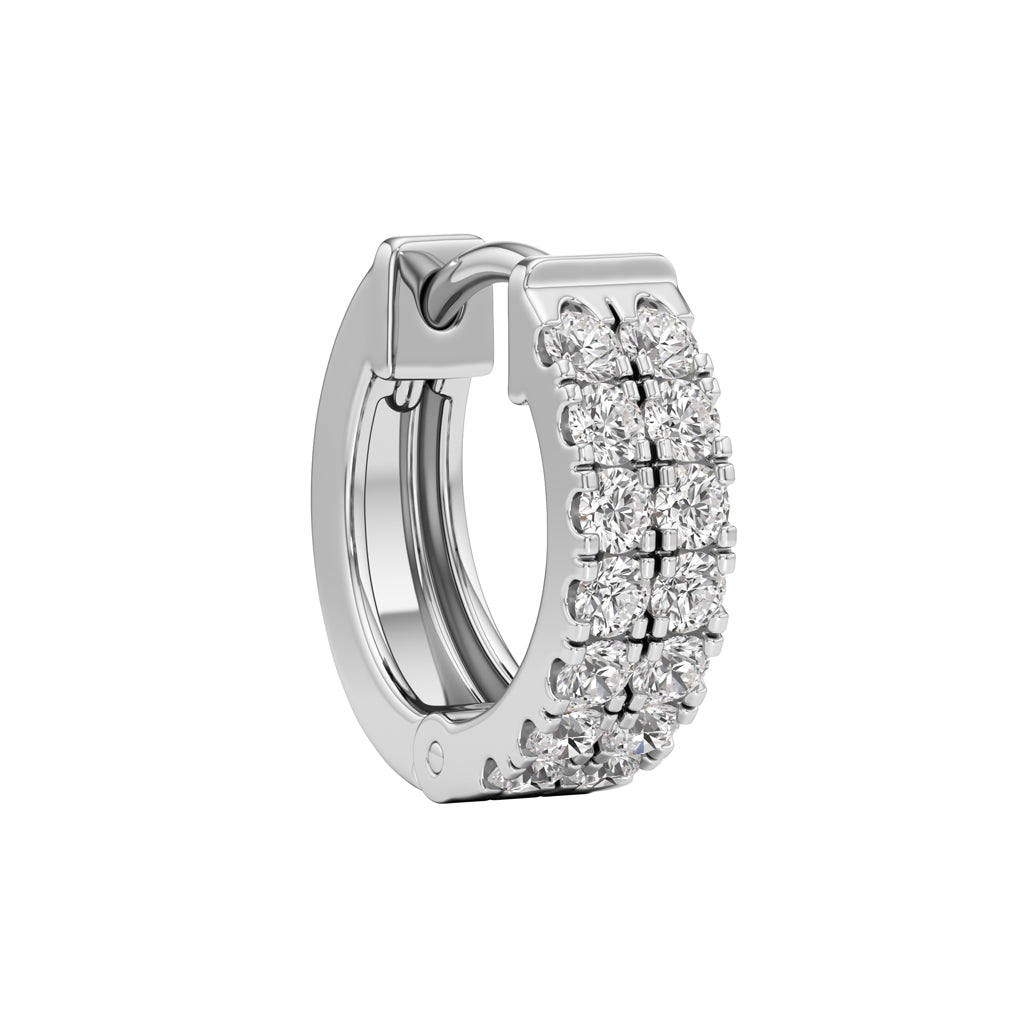 0.50Ct Round Shape Hoops Earrings