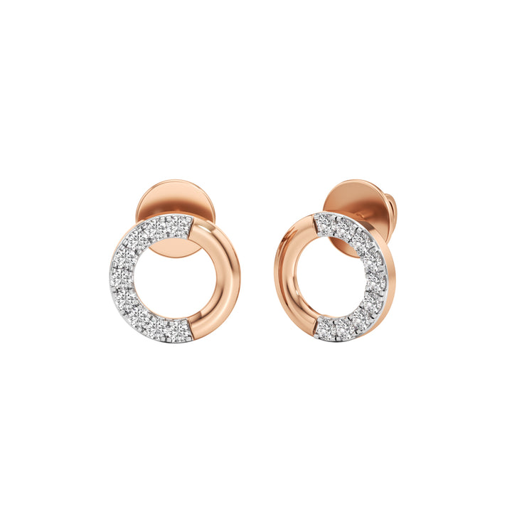 0.25Ct Round Shape Fancy Studs Earrings