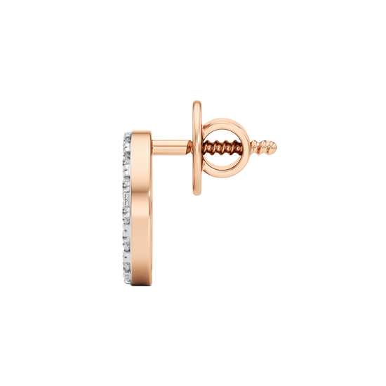 0.25Ct Round Shape Fancy Studs Earrings