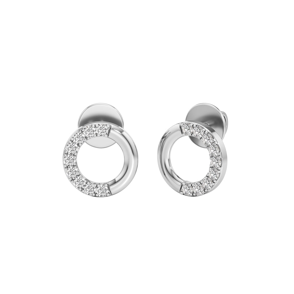 0.25Ct Round Shape Fancy Studs Earrings