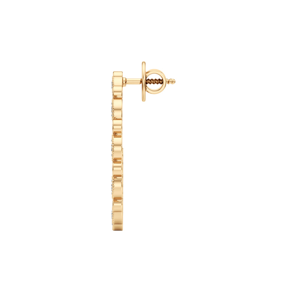 0.75Ct Round Shape Fancy Studs Earrings