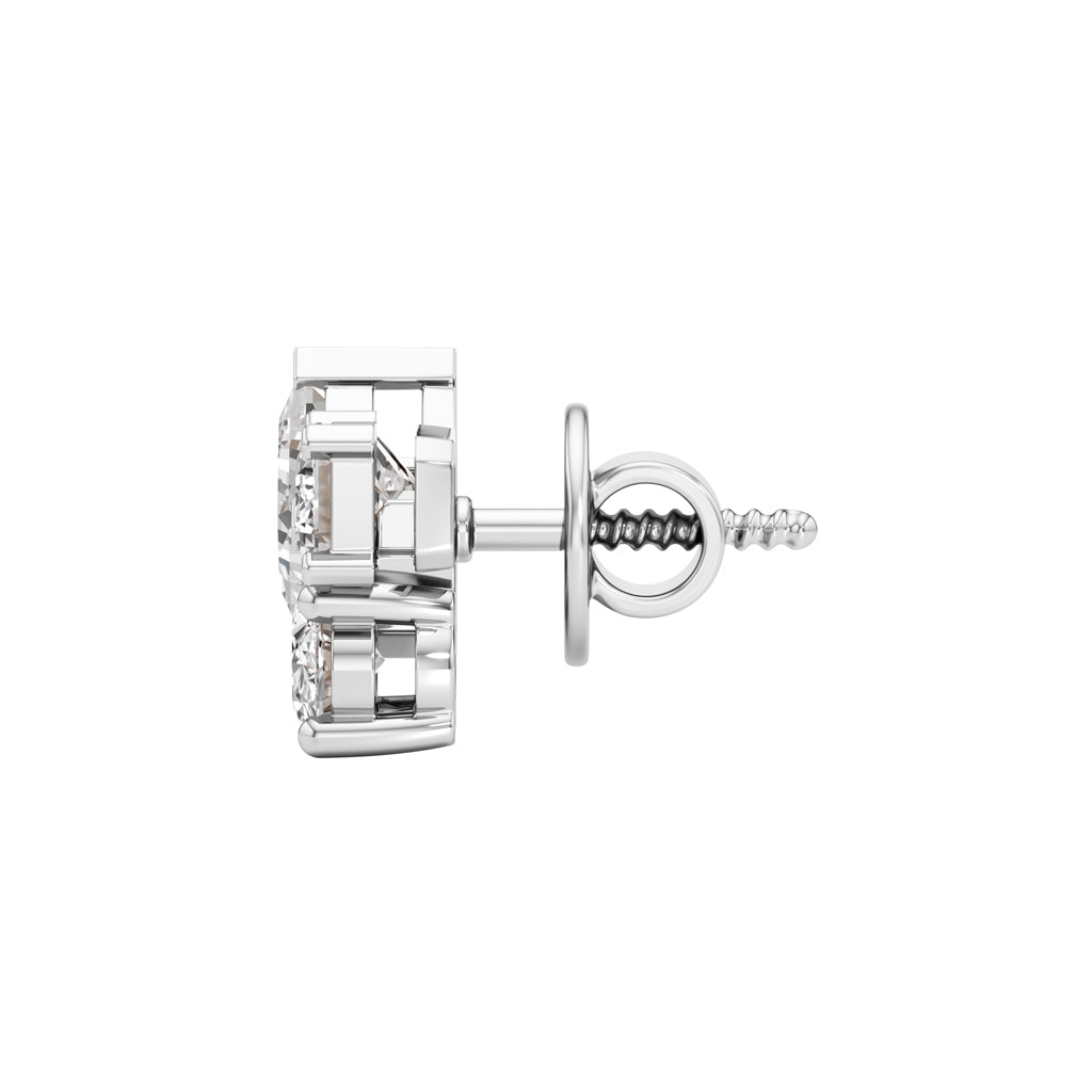 2Ct Oval Shape Fancy Studs Earrings