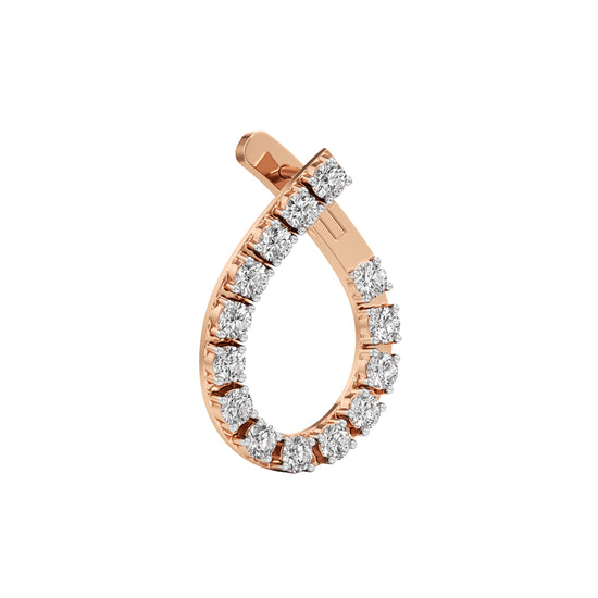 2.50Ct Round Shape Hoops Earrings