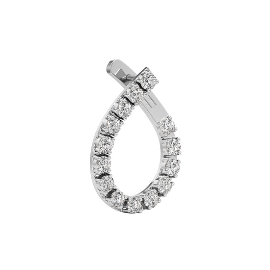2.50Ct Round Shape Hoops Earrings