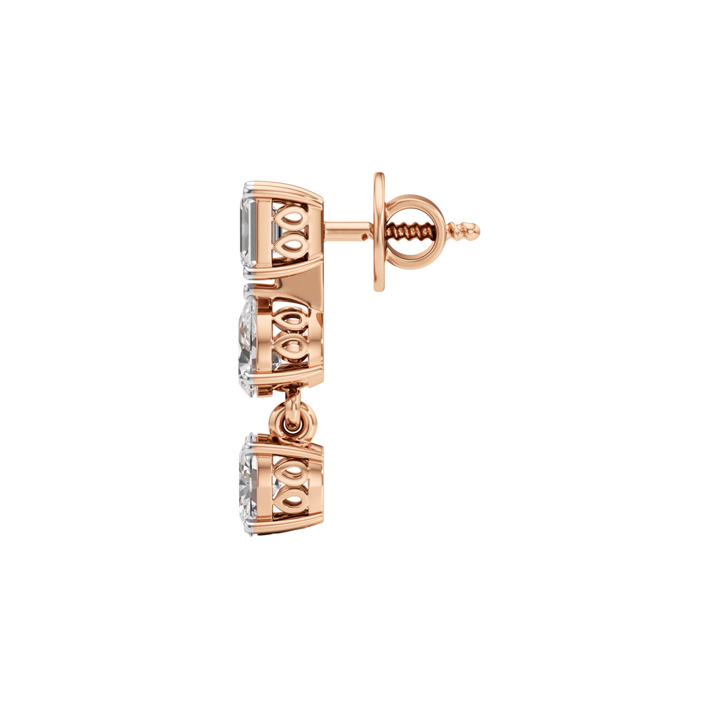 1.5Ct Pear Shape Dangles Earrings