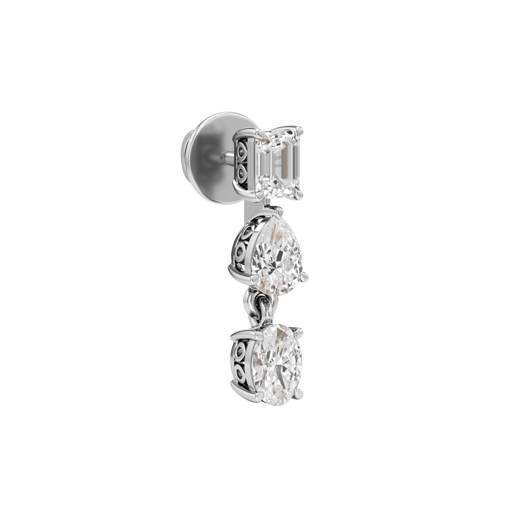 1.5Ct Pear Shape Dangles Earrings