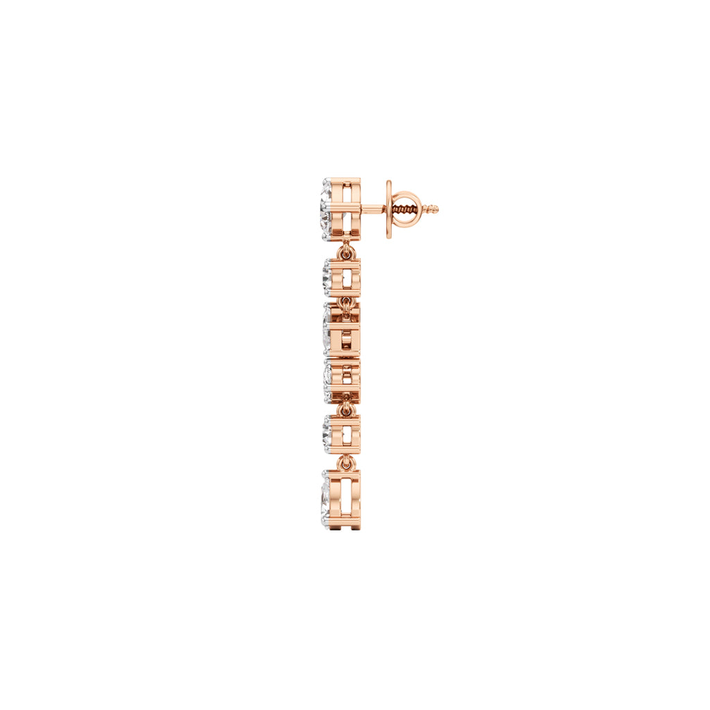 3.25Ct Pear Shape Dangles Earrings