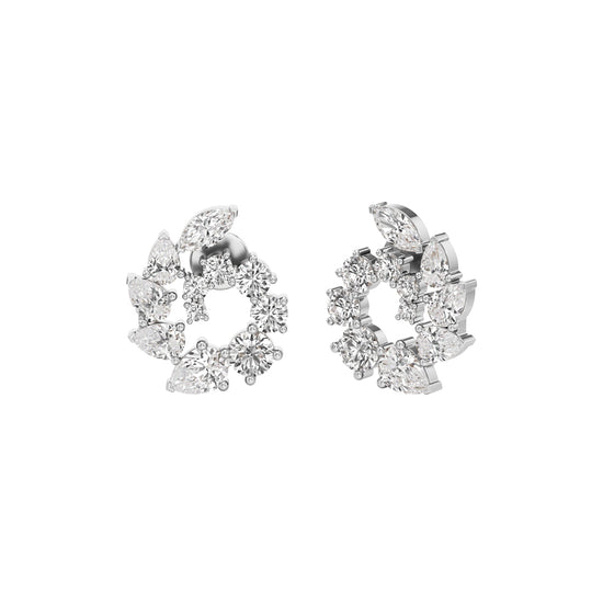 6.25Ct Pear Shape Fancy Studs Earrings