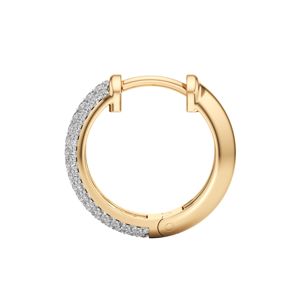 0.75Ct Round Shape,,Hoops Earrings