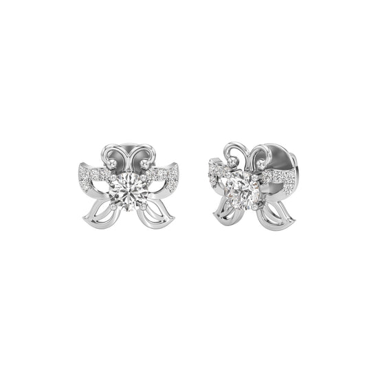 0.50Ct Round Shape Fancy Studs Earrings