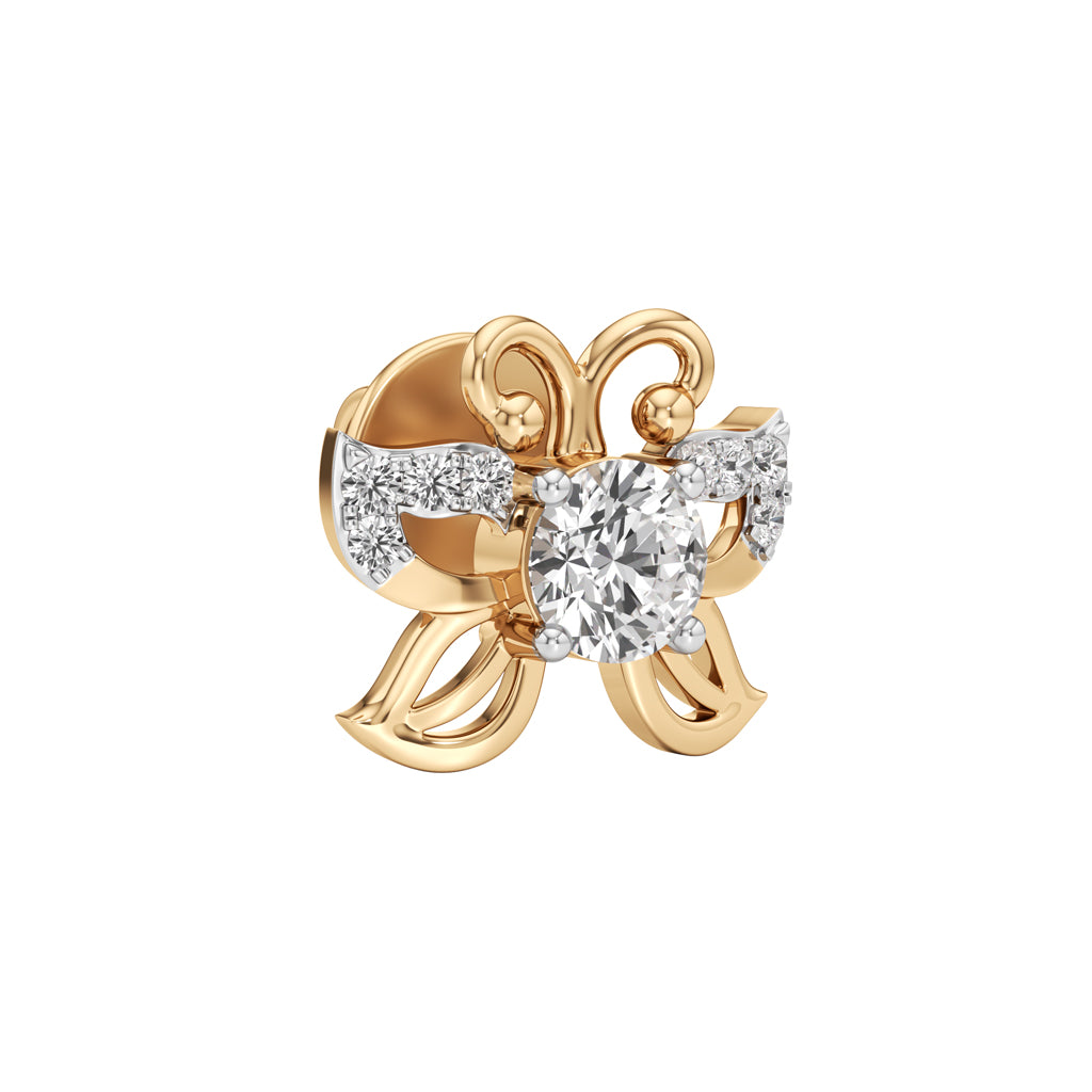 0.50Ct Round Shape Fancy Studs Earrings
