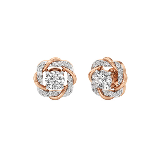 1.75Ct Round Shape Fancy Studs Earrings
