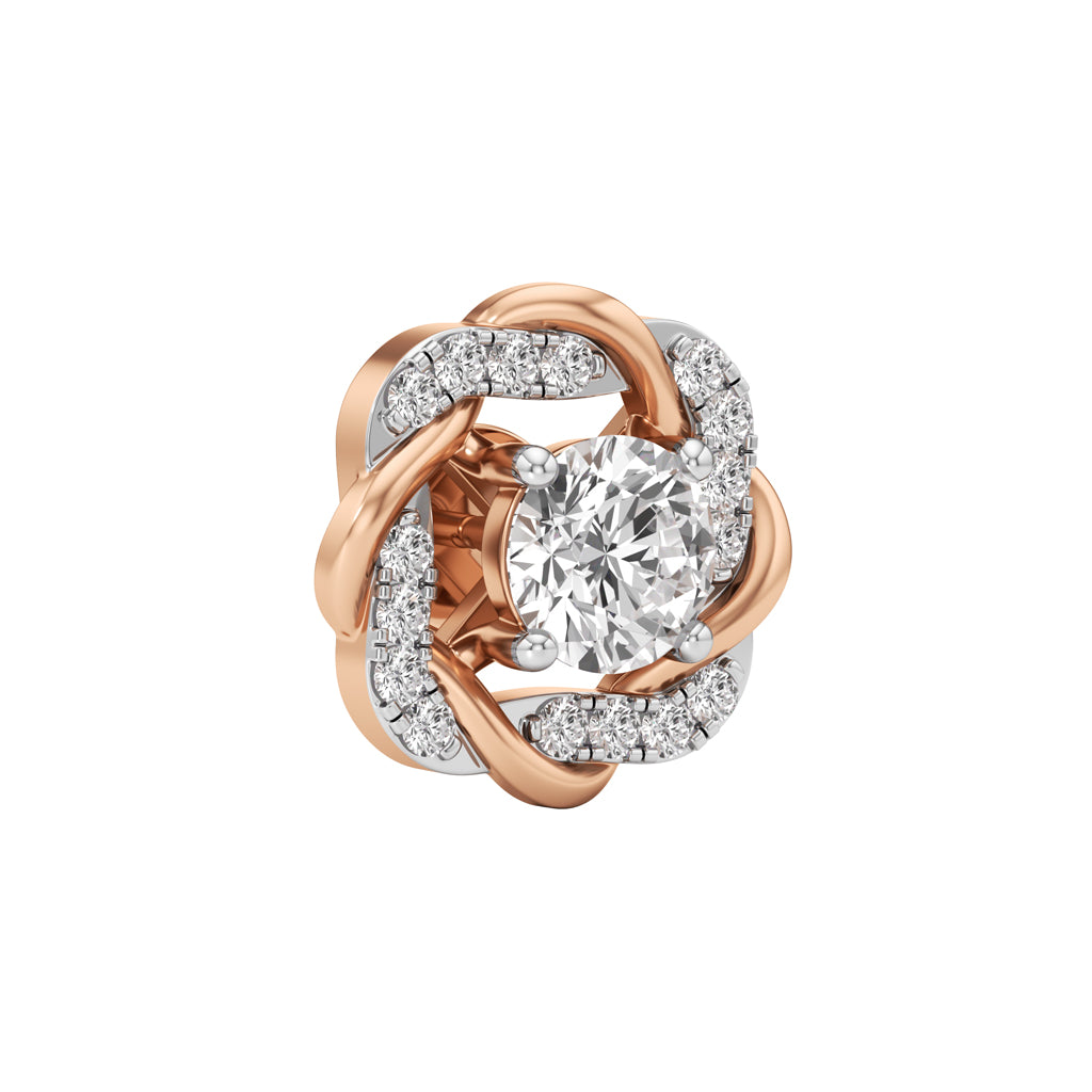 1.75Ct Round Shape Fancy Studs Earrings