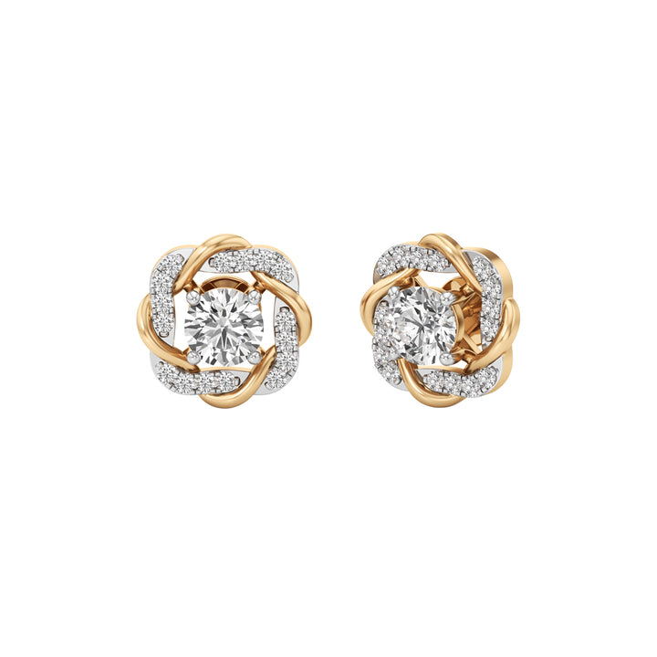 1.75Ct Round Shape Fancy Studs Earrings