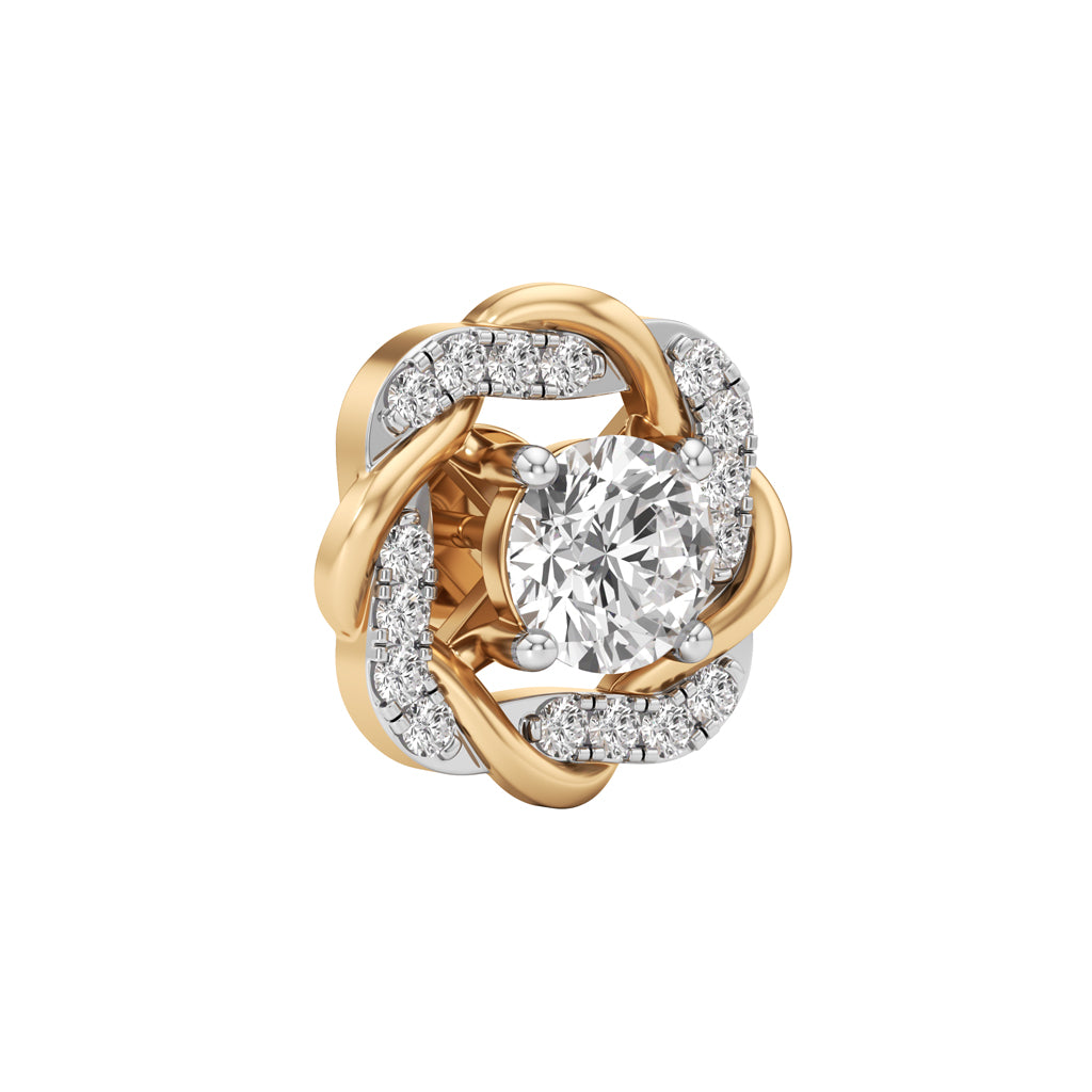 1.75Ct Round Shape Fancy Studs Earrings