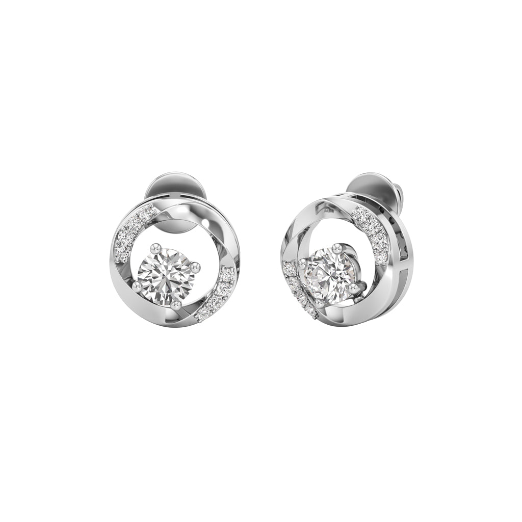 0.5Ct Round Shape Delicate Earrings