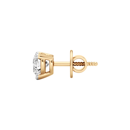 1.00Ct Heart Shape Solitaire Studs Earrings